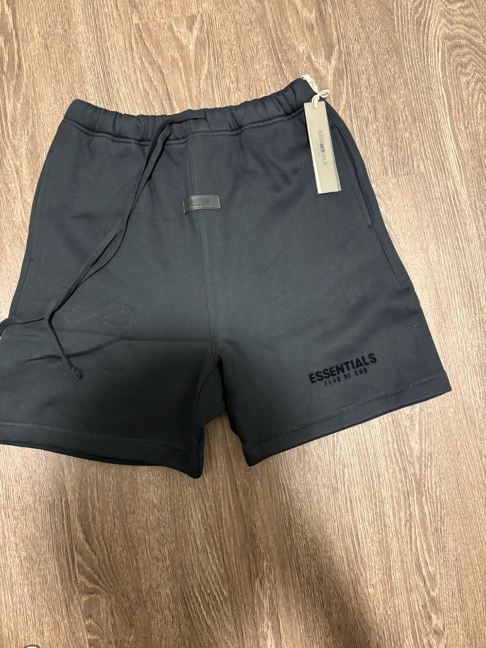 Essentials Men's Black Athletic Logo Sweat Shorts